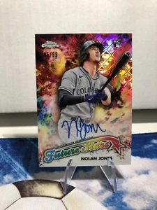 2023 Topps Chrome Logofractor Nolan Jones Future Stars Auto /99 #FSA-NJ Rockies - Picture 1 of 2