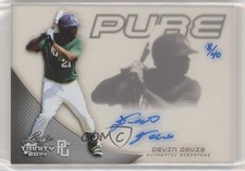 2014 Leaf Trinity Perfect Game Pure Auto Charcoal /40 Devin Davis #PGP-DD1 Auto