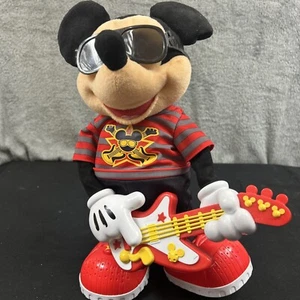 Disney 2010 Rock Star Mickey Mouse Fisher Price Musical Guitar Sings Dance Moves - Picture 1 of 9