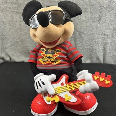 Disney 2010 Rock Star Mickey Mouse Fisher Price Musical Guitar Sings Dance Moves - Image 1 of 4
