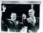 1964 Walter P Reuther United Auto Workers & Pres Johnson Politics Wirephoto 7X9
