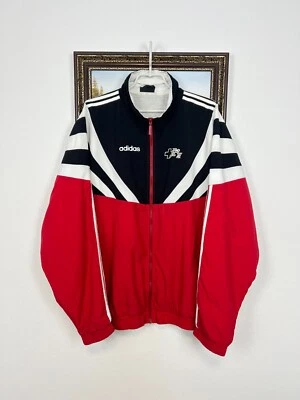 Vintage 90's Switzerland Football Jacket Soccer Track Top National Team Mens XL - Image 1 of 4