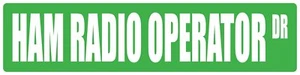 Insegna Plastica Strada Lavoro Operatore Radioamatore 6"h X 24"w - Foto 1 di 1