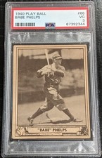 1940 Play Ball Babe Phelps PSA 3 VG #66 Brooklyn Dodgers Ernest Gordon