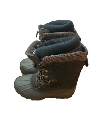 Lacrosse Mens Sz 8 M Brown Suede Rubber Insulation Waterproof Laces Winter Boots - Image 1 of 4