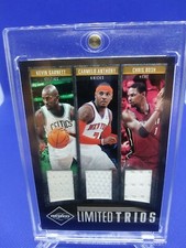 2011-12 Panini Limited Trios #6 Garnett/Anthony/Bosh /49 Jersey Relic