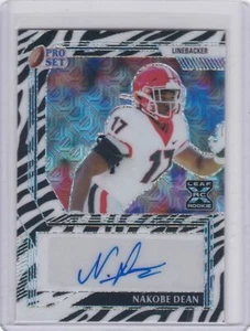2022 Pro Set Metall Zebra Mojo Auto Nakobe Dean Rookie Eagles 5/5 - Bild 1 von 2