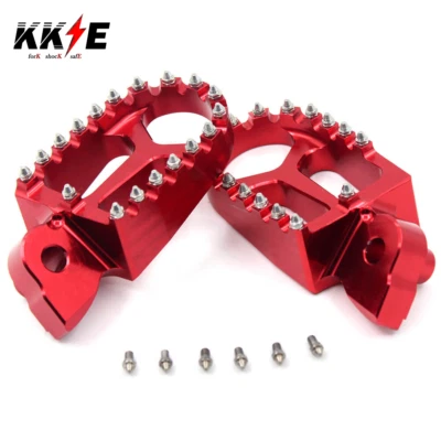 KKE CNC Footpegs for HUSQVARNA CR SM SMR TC TE TXC WR 50-610CC 1999-2013 Red Foto 1 de 4