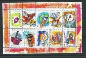 AUSTRALIA 2001 ROCK AND POP MUSIC SHEETLET OF 10 FINE USED - Imagen 1 de 1