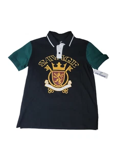 Upstanders Savage Polo Shirt Sz S Black & Green NWT - Picture 1 of 10