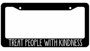 Treat People With Kindness License Plate Frame TPWK - Foto 1 di 2