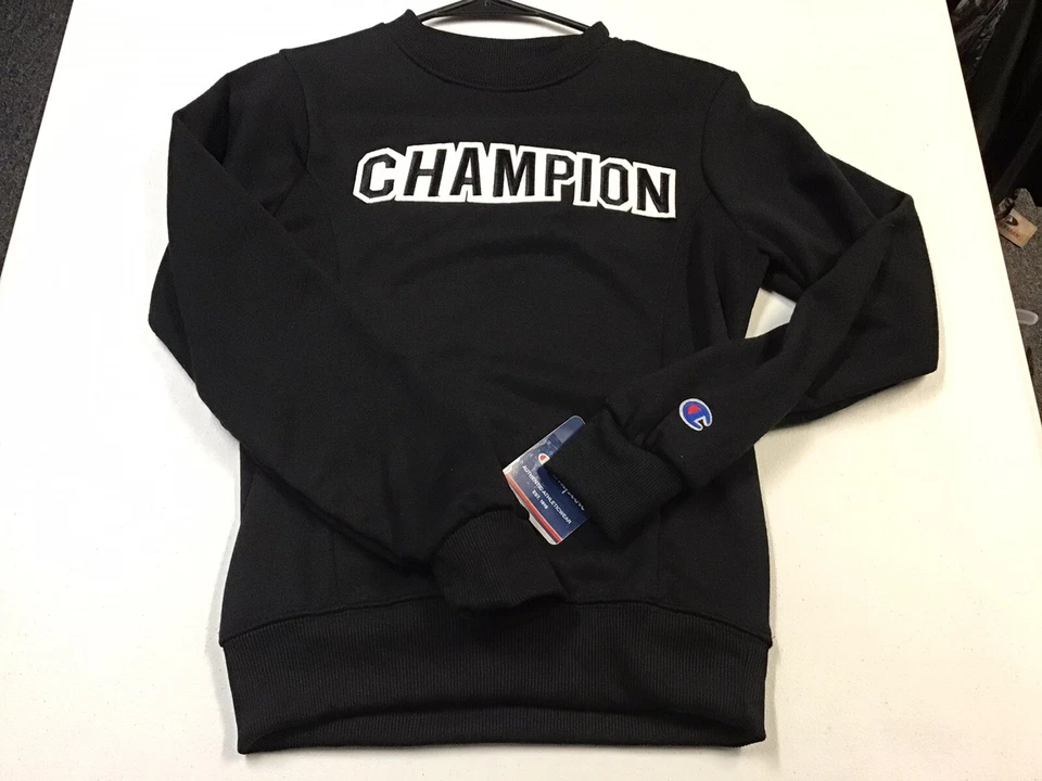 Champion Unisex Negro Pullover Sudadera Talla XS. Nuevo con etiquetas Foto 1 de 1