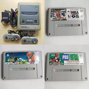 Nintendo Super Famicom Konsole NBA LIVES'95 USA EISHOCKEY Pro Fußball '93 - Bild 1 von 17