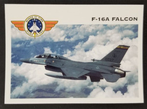 F-16A Falcon 1992 Wings of Fire Plane Jet Panini Card #65 (NM)