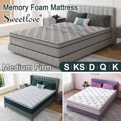 Sweetlove Mattress Queen Double Single Bed Mattresses Gel Memory Foam No Spring - image 1 of 4