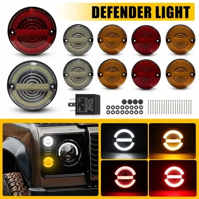 10PCS Coloured LED Lights Kit For Land Rover Defender 200Tdi/300Tdi 90/110/130 - Image 1 of 4