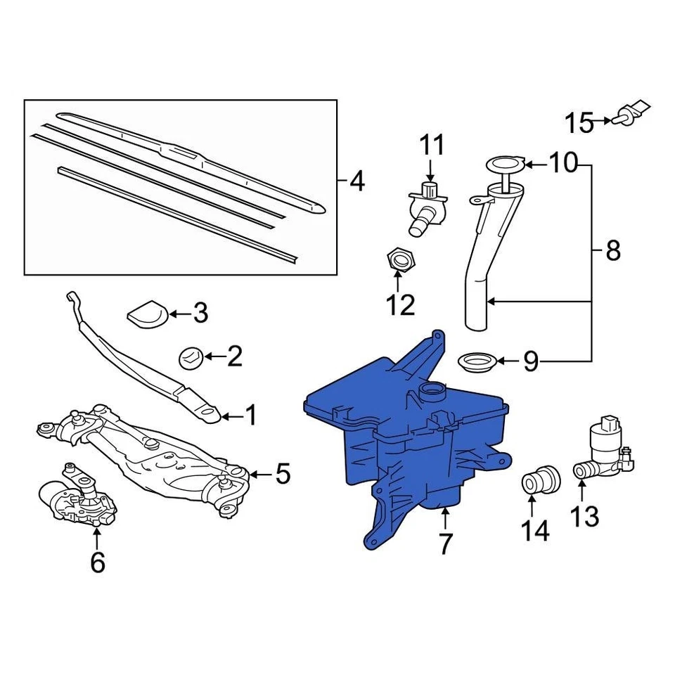 For Toyota Corolla iM 2017-2018 Toyota 853150W050 Washer Fluid Reservoir Foto 1 de 1