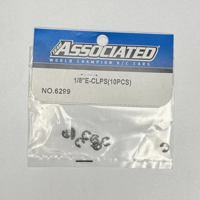 Team Associated AE 6299 1/8" E-Clips 10pc Brand New Sealed - Image 1 of 4