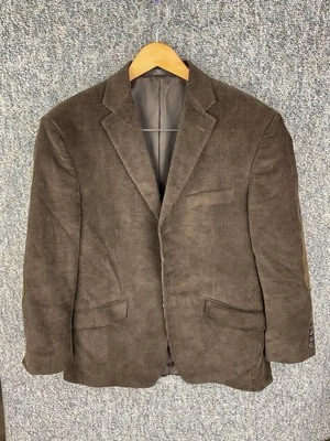 Blazer de pana marrón Haggar 40R para hombre abrigo deportivo chaqueta con parches en el codo  Foto 1 de 4