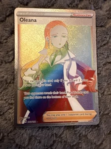 Pokemon Oleana TCG Full Art Trainer SWSH Rebel Clash Rainbow Rare 202/192 - Picture 1 of 2