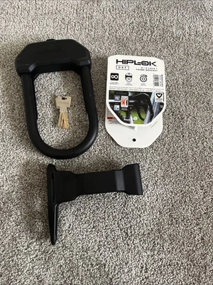 Hiplok DXF Sold Secure Gold U Bike Lock and Frame Bracket, Black - Image 1 of 4