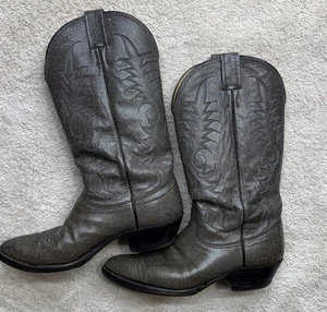 De Colección Botas de Vaquero Nocona Cuero Western Hechas en EE. UU. Estampado de Elefante Para Hombres 10D - Imagen 1 de 12