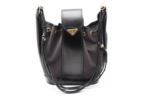 SAINT LAURENT (YSL) Borsa a tracolla Yves Saint Laurent [Rango A] con coulisse secchiello borsa YSL nera originale