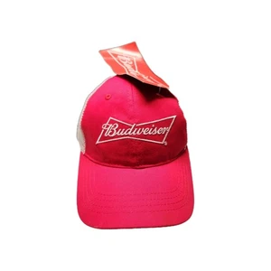Gorra de béisbol Budweiser Beer Trucker roja blanca de malla gorra snapback nueva - Imagen 1 de 9