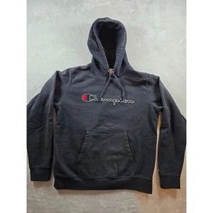 Champion Sudadera con Capucha Para Hombre L Negro Polar Atletismo Pesado - Imagen 1 de 6