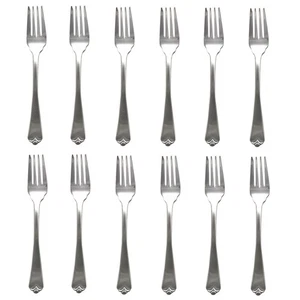 Wallace Lotus 18/8 Stainless Steel Salad Fork (Set of Twelve) - Picture 1 of 4