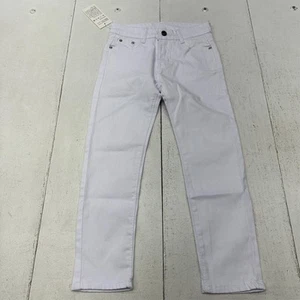 Fredd Marshall Solid White Basic Straight Leg Everyday Jeans Boy's Size 7 NEW - Picture 1 of 9