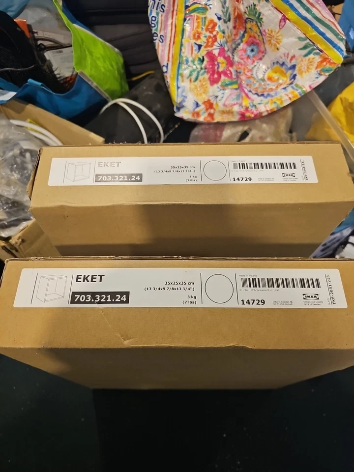 2 X IKEA Eket Cabinet White 703.321.24 Size 13 3/4x9 7/8x13 3/4" - Image 1 of 1