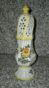 Coctelera de azúcar vintage Meiselman pintada a mano de cerámica floral hecha en Italia numerada - Imagen 1 de 5