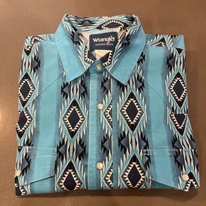 WRANGLER men's patterend western shirt size XL - Picture 1 of 14