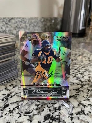 2007 Playoff Prestige Marshawn Lynch #156 Draft Pick Rights Gold Auto /50 - Image 1 of 2