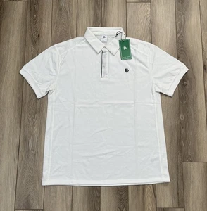 Flint Park White Short Sleeve Match Polo Mens Large NWT Golf/Tennis/Pickleball - Picture 1 of 10