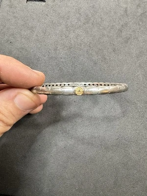 "Brazalete brazalete brazalete de plata de ley 925 y 18 k TACORI 18,9 g lote de joyas de 8,25"" K" Foto 1 de 4