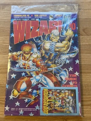 WIZARD: THE GUIDE TO COMICS #10 June, 1992 sealed, mint condition with card - Image 1 of 4