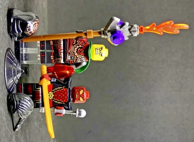 NINJAGO LEGO GENUINE VILLANE DRIX  + KRUX ACRONIX & WEAPONS - Image 1 of 4