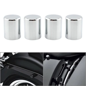 4x Chrom Docking Hardware Punkt Magnet Abdeckung für Harley Sportster XL883 FLHR - Bild 1 von 7