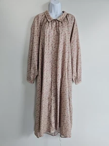 Christy Dawn Dress Womens XL Rumi Pink Floral Cottagecore Organic Cotton Relaxed - Picture 1 of 8