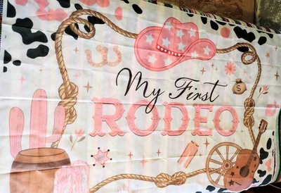 Usado en Excelente Condición Mi Primer Rodeo Cumpleaños Banner Niñas Cumpleaños Niño Adolescente Boda Fiesta Universitaria Foto 1 de 4