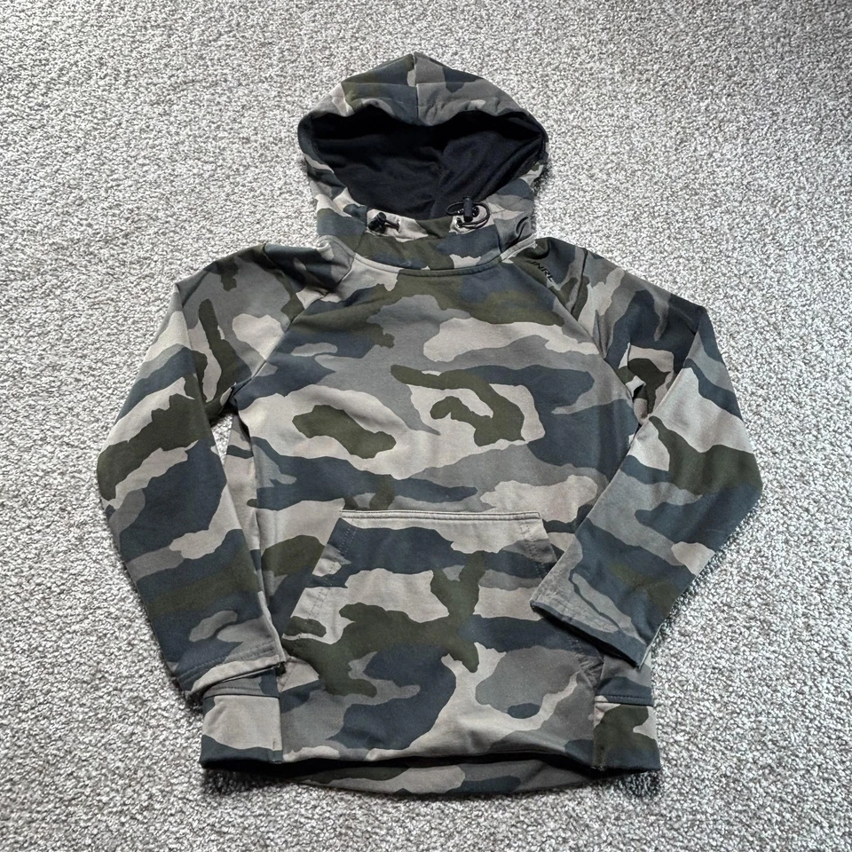 UNRL Sudadera con Capucha Juvenil Pequeña Verde Gris Camuflaje Pullover Canguro Bolsillo Vellón Foto 1 de 4