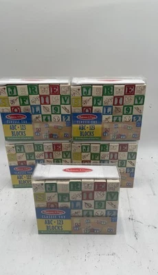 Melissa & Doug Juguete Clásico ABC 123 Bloques de Madera Juego 50 Bloques Cada Lote de 5 Foto 1 de 4