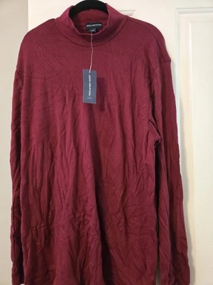 NUEVO CON ETIQUETAS Camisa Para Hombres John Ashford Roja Cuello Imitado Manga Larga Talla Grande Foto 1 de 4