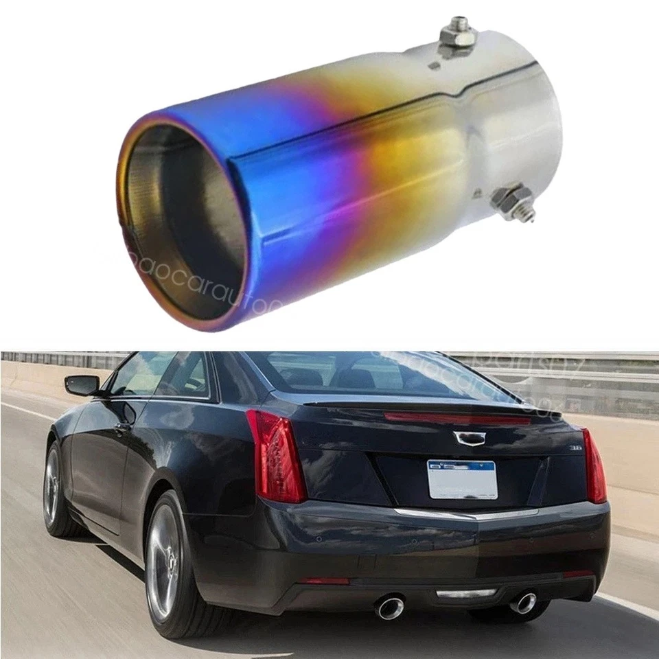 Car Chrome Stainless Rear Exhaust Pipe Tail Muffler Tip For Cadillac ATS Foto 1 de 4