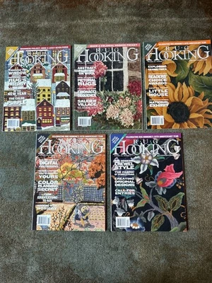 Lot of 5 Rug Hooking Magazines 2008 Full Year (Jan-Dec) w/ Intact Patterns - Image 1 of 4