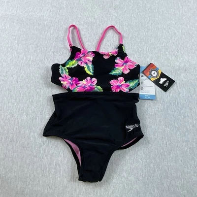 Speedo Swimsuit Girl’s Small 7/8 Infinity Splice Stretch Vacation Water Sports - Image 1 of 4