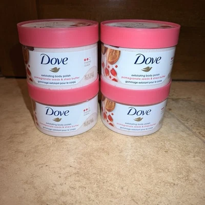 Dove Exfoliating Body Polish - Pomegranate Seeds &Shea Butter-10.5oz *LOT OF 4* - Image 1 of 3