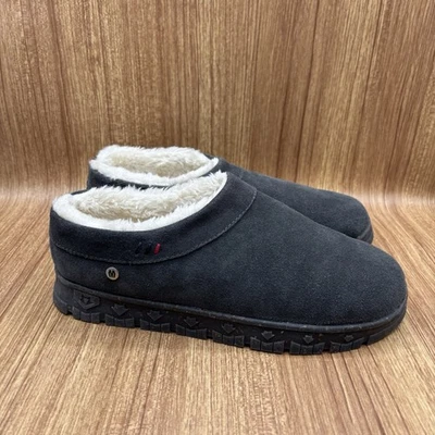 Minnetonka Neva Suede Slip-on Clog Slipper Charcoal Womens Size 10 M - Image 1 of 4